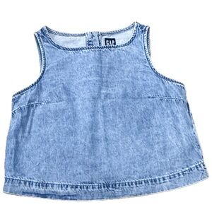 GAP Ladies Blue Denim Top